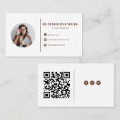 モダンシンプルミニマルQRコードソーシャルメディア 名刺 (正面/裏面)