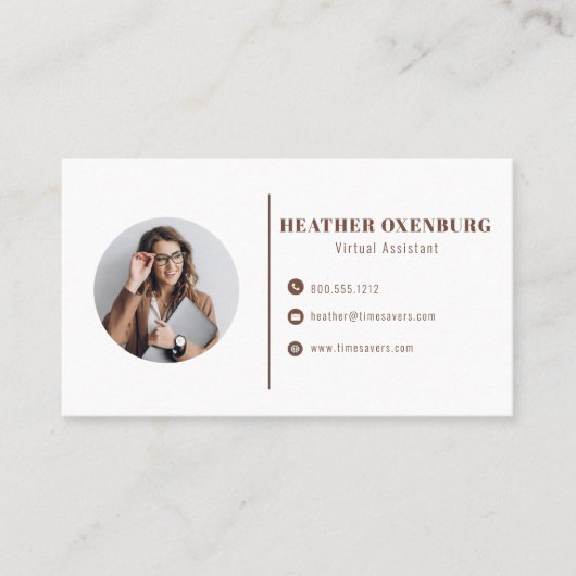 モダンシンプルミニマルQRコードソーシャルメディア 名刺 (正面)