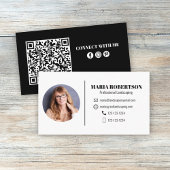 モダンシンプルミニマルQRコードソーシャルメディア 名刺