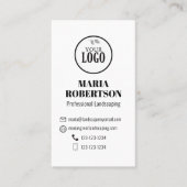 モダンシンプルミニマルQRコードソーシャルメディア 名刺 (正面)