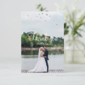 モダンシンプルミニマ結婚リストの写真感謝していyou サンキューカード (スタンド正面)