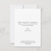 モダンシンプルミニマ結婚リストの写真感謝していyou サンキューカード (裏面)