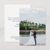 モダンシンプルミニマ結婚リストの写真感謝していyou サンキューカード (正面/裏面)