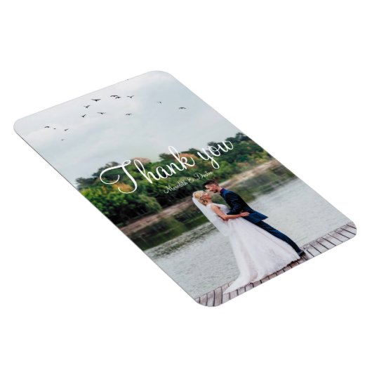 モダンシンプルミニマ結婚リストの写真感謝していyou マグネット (右側)