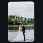 モダンシンプルミニマ結婚リストの写真感謝していyou マグネット<br><div class="desc">あなたの特別な日を最も愛し結婚ているその1つの写真でパーソナライズ。最も大切シンプルな人々に愛と優しさで送られる素敵なメッセージ。</div>