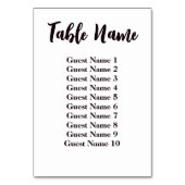 モダンシンプルミニマ結婚リストの表名カード テーブルナンバー (裏面)