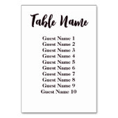 モダンシンプルミニマ結婚リストの表名カード テーブルナンバー (正面)
