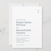 モダンシンプルミニマ結婚リスト 招待状 (正面)