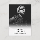 モダンシンプルミュージシャン写真 名刺 (正面)