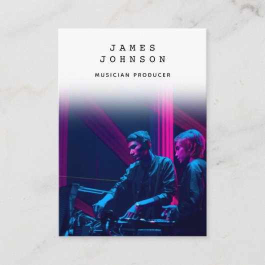 モダンシンプルミュージシャン撮影 名刺 (正面)