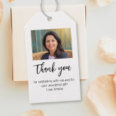 モダンシンプルメッセージカード写真誕生日 ギフトタグ