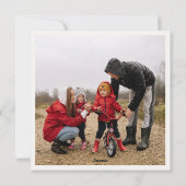 モダンシンプルメリークリスマスファミリーコラージュ シーズンカード (裏面)