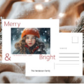 モダンシンプルメリーPhoto & Bright 1 ポストカード