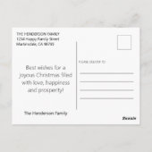 モダンシンプルメリーPhoto & Bright 1 ポストカード (裏面)