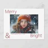 モダンシンプルメリーPhoto & Bright 1 ポストカード (正面)
