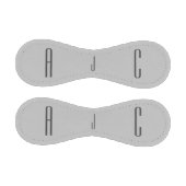 モダンシンプルモノグラムイニシャルブラックグレー 野球ボール (パネル)