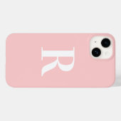 モダンシンプルモノグラムピンク Case-Mate iPhoneケース (裏面 (横))