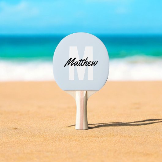 モダンシンプルモノグラム名ミニマル 卓球ラケット