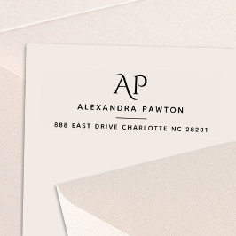 モダンシンプルモノグラム差出人住所 セルフインキングスタンプ