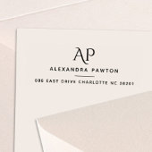 モダンシンプルモノグラム差出人住所 セルフインキングスタンプ