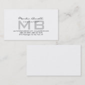 モダンシンプルモノグラム相談員名刺 名刺 (正面/裏面)