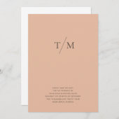 モダンシンプルモノグラム赤面ミックス&マッ結婚チ セーブザデート (正面/裏面)