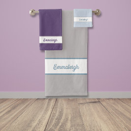 モダンシンプルモノグラム バスタオルセット