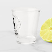 モダンシンプルモノグラムGroomsmenギフト結婚ズ ショットグラス (右)