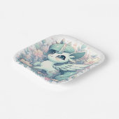 モダンシンプルユニコーン赤ちゃんシャワー ペーパープレート (傾斜あり)