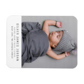 モダンシンプルユニークベビー写真Keepsake Gives マグネット (横)