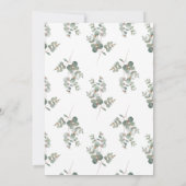 モダンシンプルユーカリ結婚ス 招待状 (裏面)