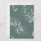 モダンシンプルユーカリ緑の赤ちゃん サンキューカード (裏面)