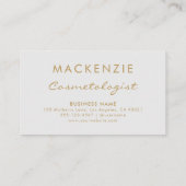 モダンシンプルライトグレーサロン 予約カード (裏面)