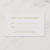 モダンシンプルライトグレーサロン 予約カード (正面)