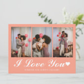 モダンシンプルラブバレンタインのカップル3写真 シーズンカード (スタンド正面)