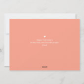 モダンシンプルラブバレンタインのカップル3写真 シーズンカード (裏面)