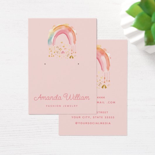 モダンシンプルレインボージュエリーイヤリングディスプレイカード (デスク)