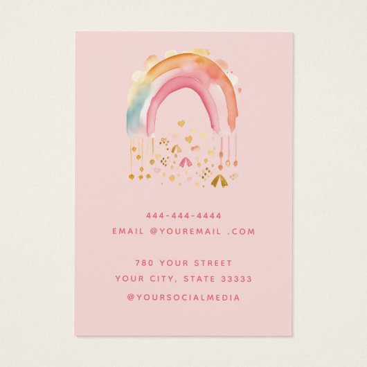 モダンシンプルレインボージュエリーイヤリングディスプレイカード (裏面)