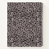 モダンシンプルレオパード顔パターンバック |赤面番号 ノートブック (裏面)