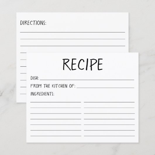 モダンシンプルレシピ (正面/裏面)