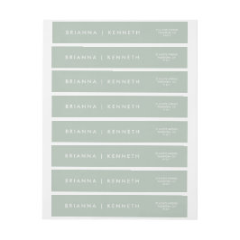 モダンシンプルレタリング結婚ス ラップアラウンドラベル