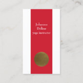 モダンシンプルレッドクーパーフェイクサークルヨガスタジオ 名刺 (正面)