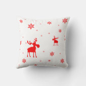 モダンシンプルレッドムーススノーフレーク クッション (裏面)