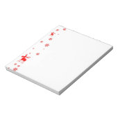 モダンシンプルレッドムーススノーフレーク ノートパッド (回転)