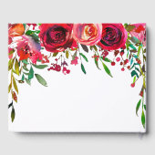 モダンシンプルレッドローズ結婚ズゲストブック ゲストブック (裏面)