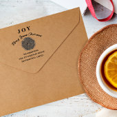 モダンシンプルレモンオレンジメリークリスマスジョイ セルフインキングスタンプ