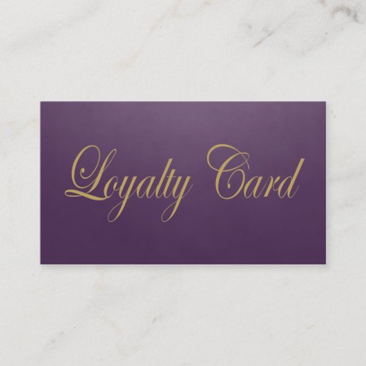 モダンシンプルロイヤリティシフェイクックパープル ロイヤリティカード (正面)