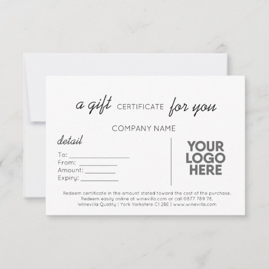 モダンシンプルロゴ付き手書きギフト (正面)