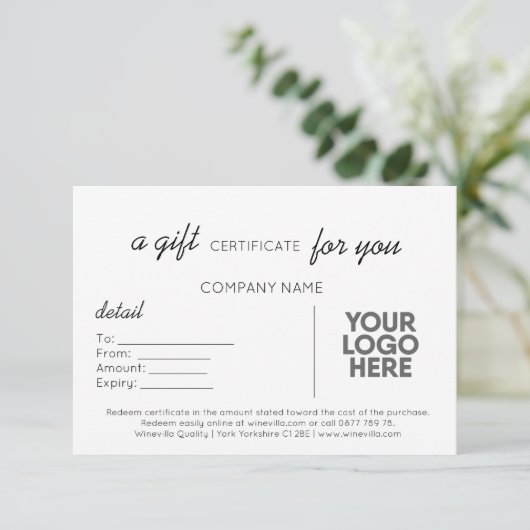 モダンシンプルロゴ付き手書きギフト (スタンド正面)