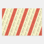 モダンシンプルヴァイオリンブラックイエローテラコッタブルー ラッピングペーパーシート (正面3)